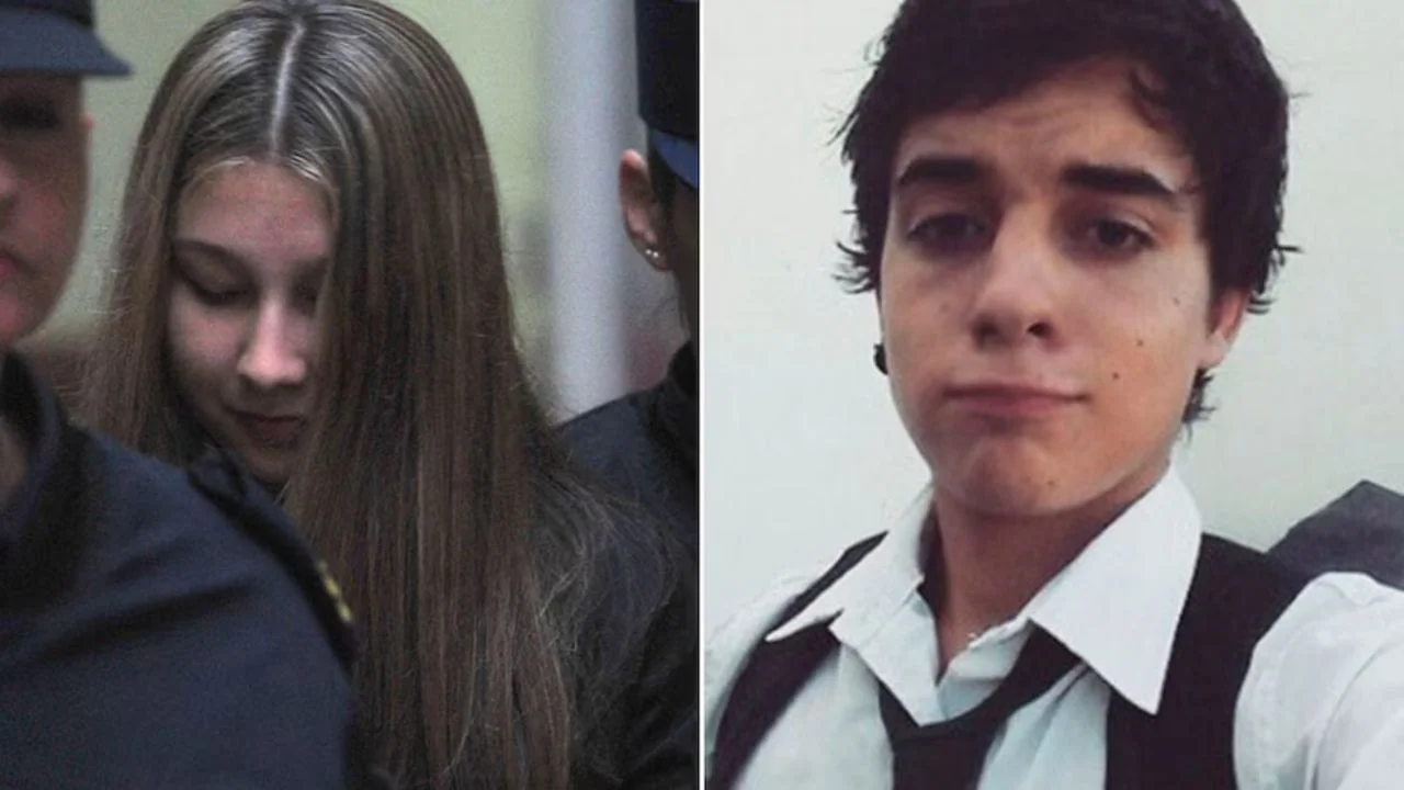 Nahir y Fernando cuando eran novios, él con una mochila y ella con su mirada hacia abajo.