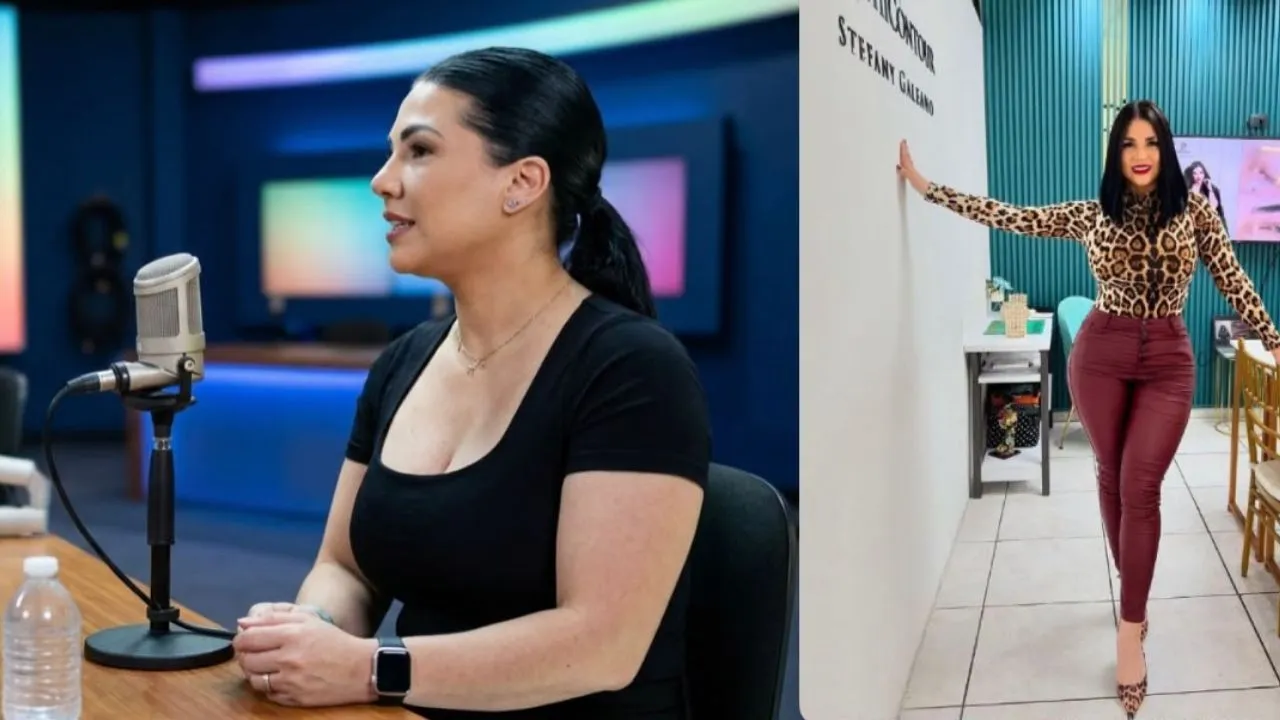 Stefany Galeano antes y después de ser presentadora.