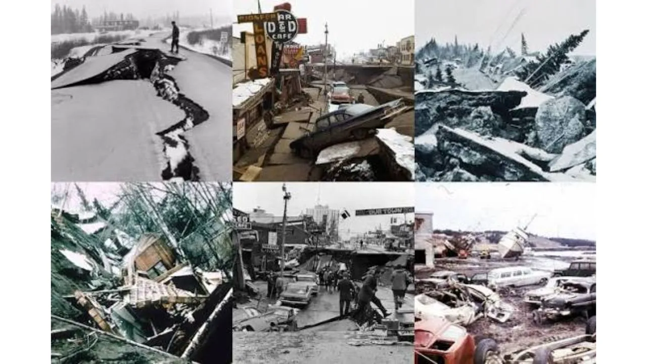 Destrucciones materiales en terremotos de Alaska.