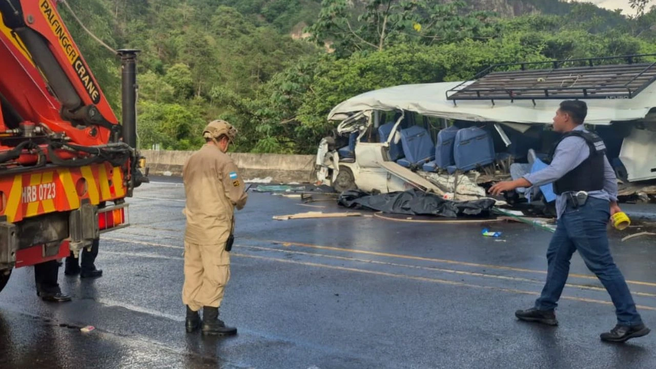 Accidente en El Rodeo, Comayagua, lugar donde murieron siete policías.