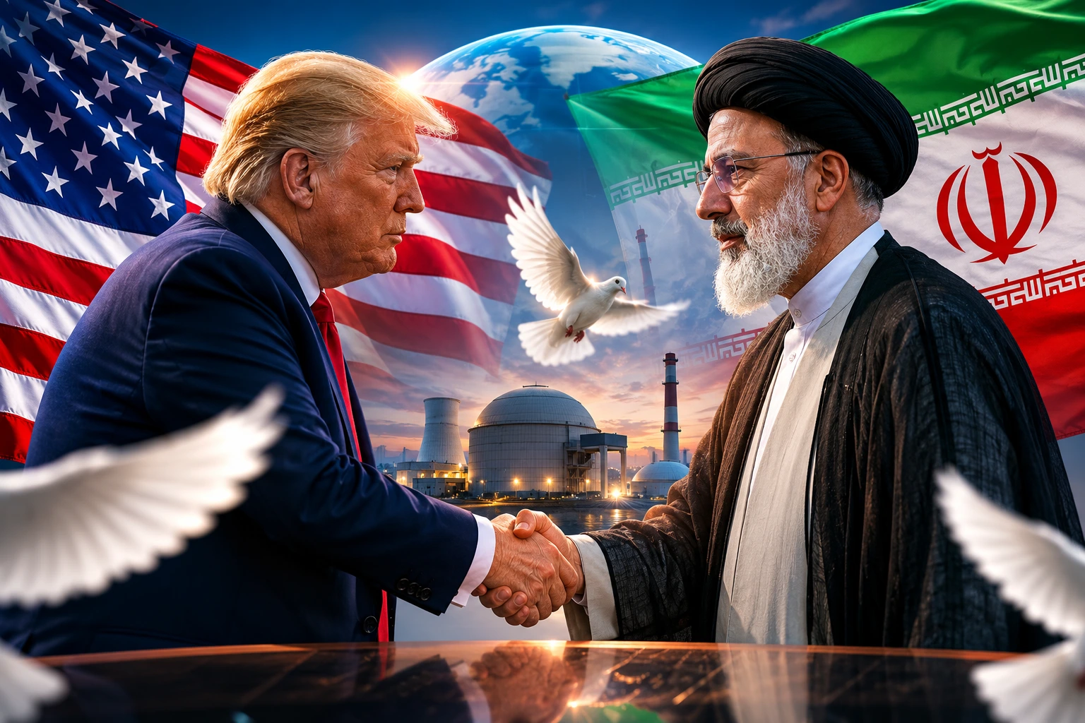 Presidentes de Estados Unidos e Irán.