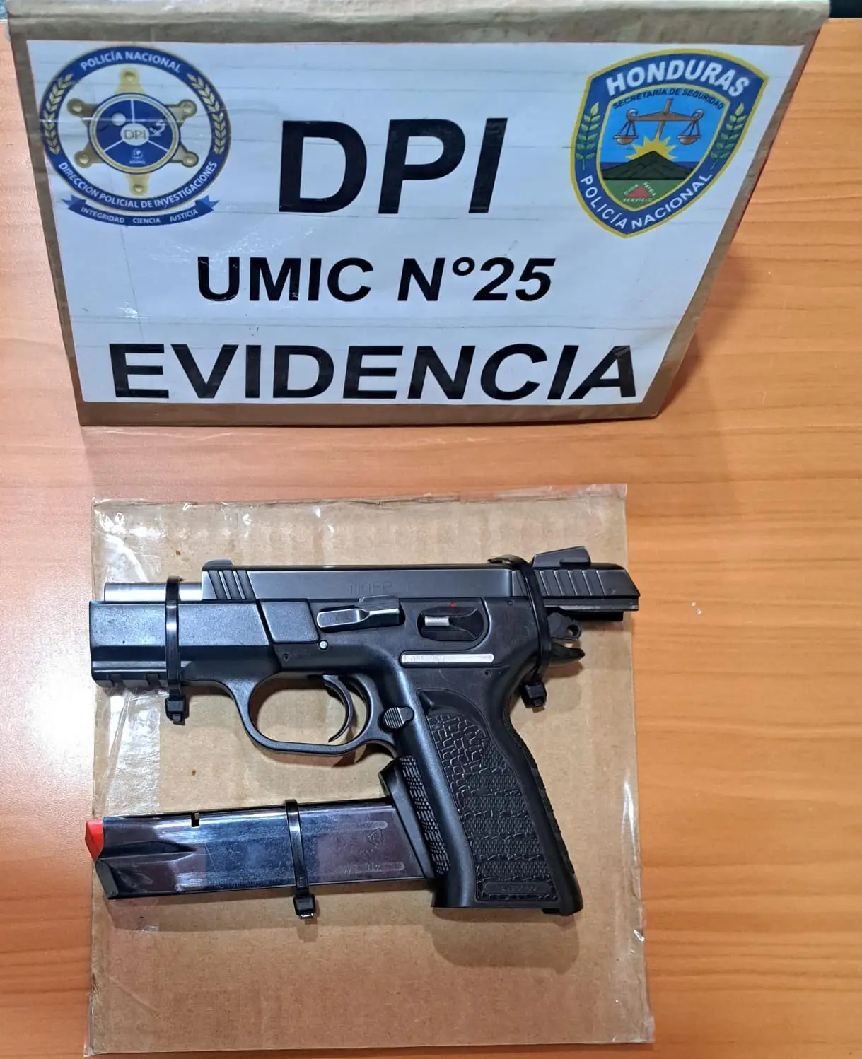 Arma con la que hondureño mató al perro de su vecina