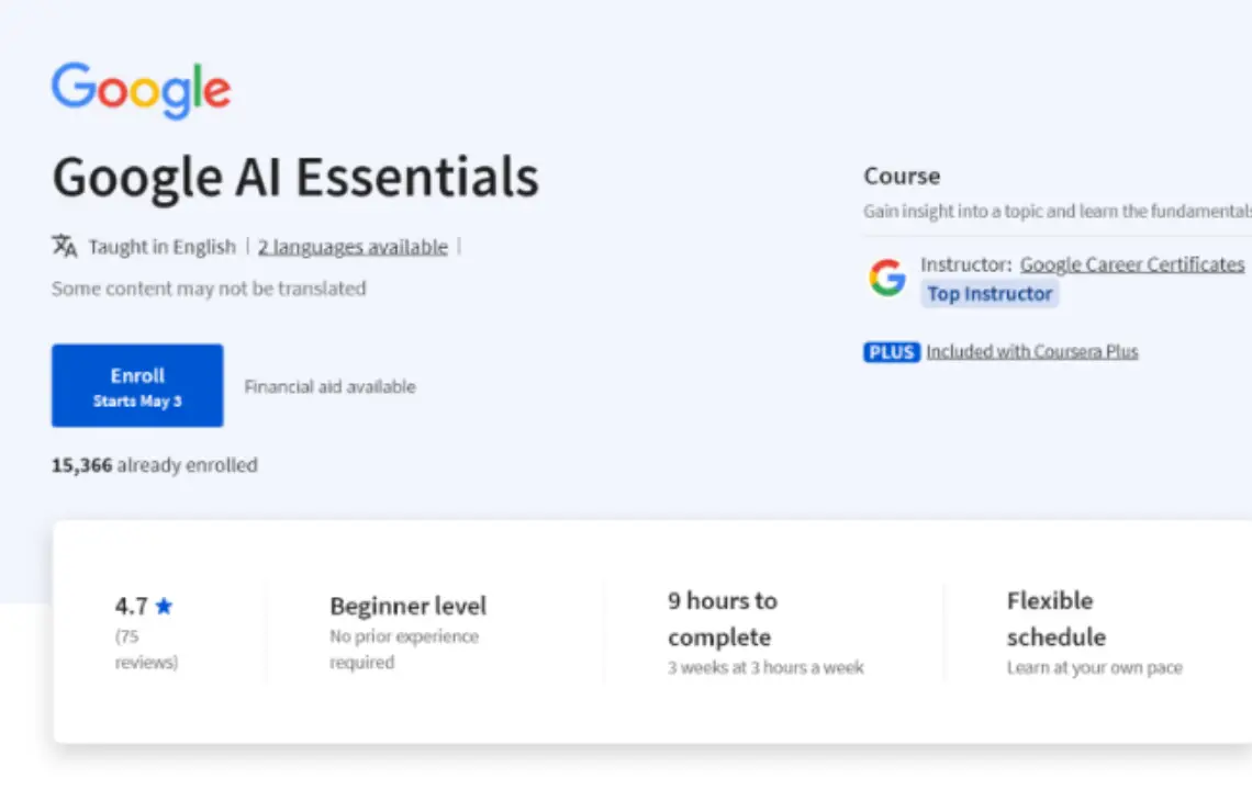 Cursos IA, Google