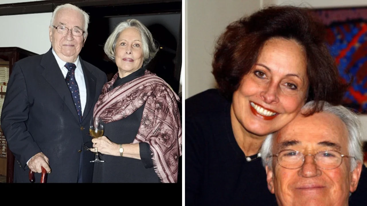 Collage de fotos de Dalita Navallo y Belisario Betancur