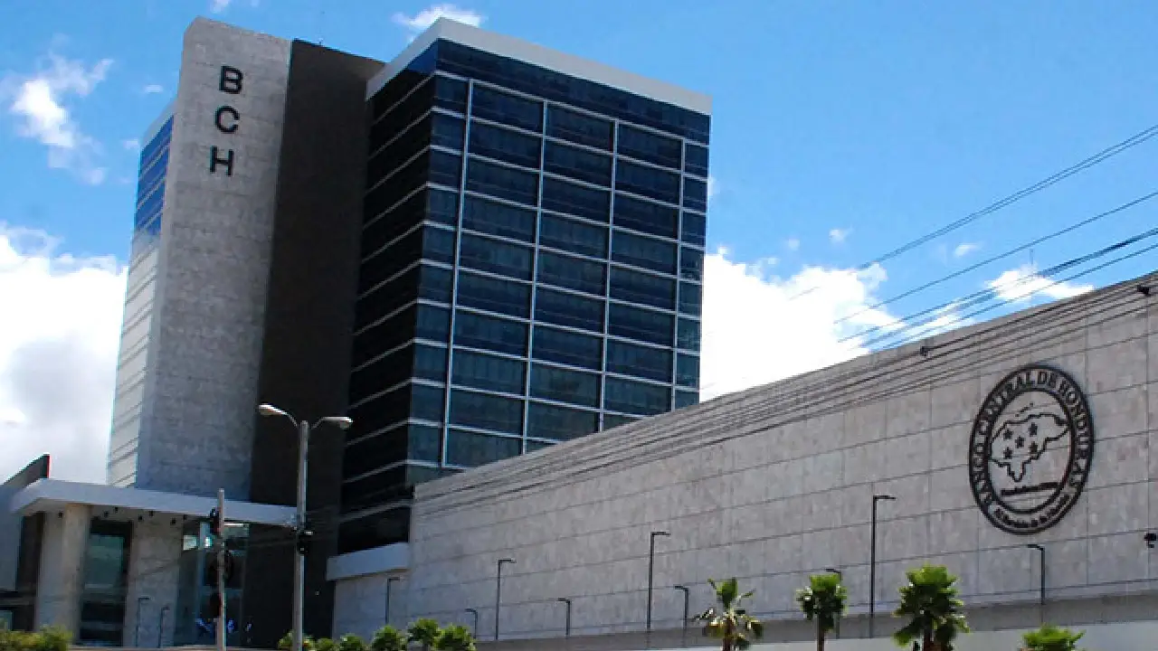 Fachada del Banco Central de Honduras ubicado en Tegucigalpa 