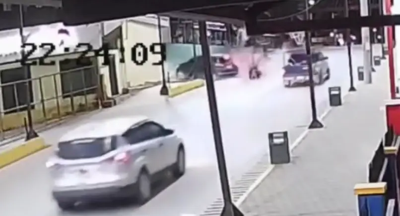 momento del accidente donde murió Alejandra Reyes 