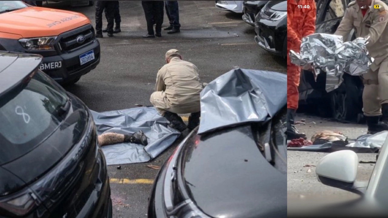 Recuperación de cuerpos tras accidente de helicópteros, donde murieron Oliver y Gaspi, en Brasil.