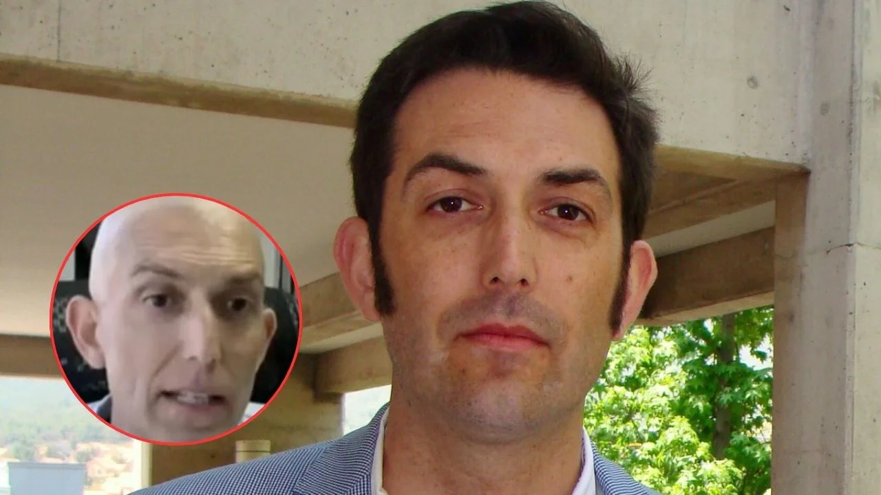 Antes y después del geólogo Christian Salazar.