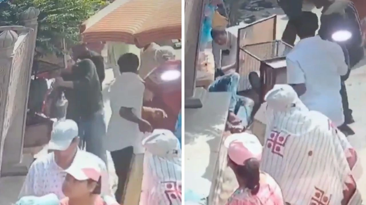Imagen del momento en que el joven murió electrocutado.