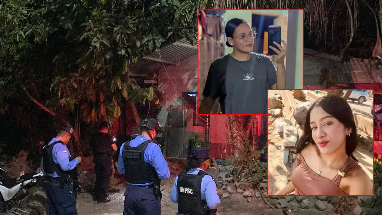 Policía acordóna escena del crimen de dos jóvenes en Atlántida