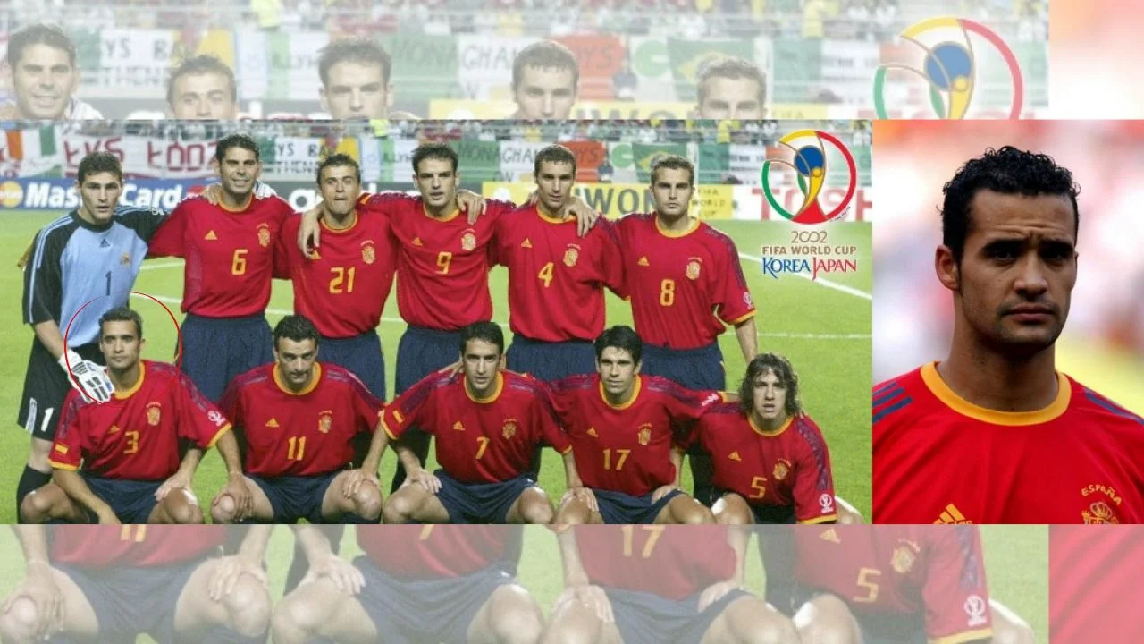 Juanfran con España en el Mundial Corea del Sur - Japón, en 2002.