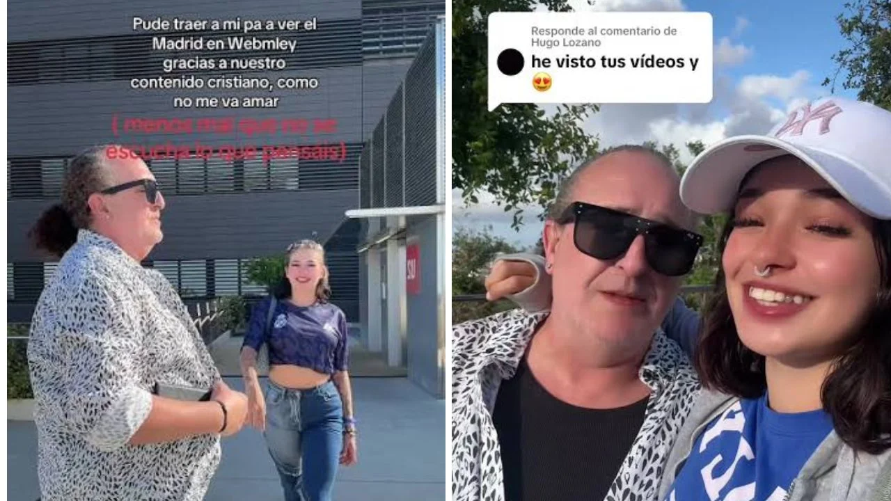 Katy Sancheski y su padre