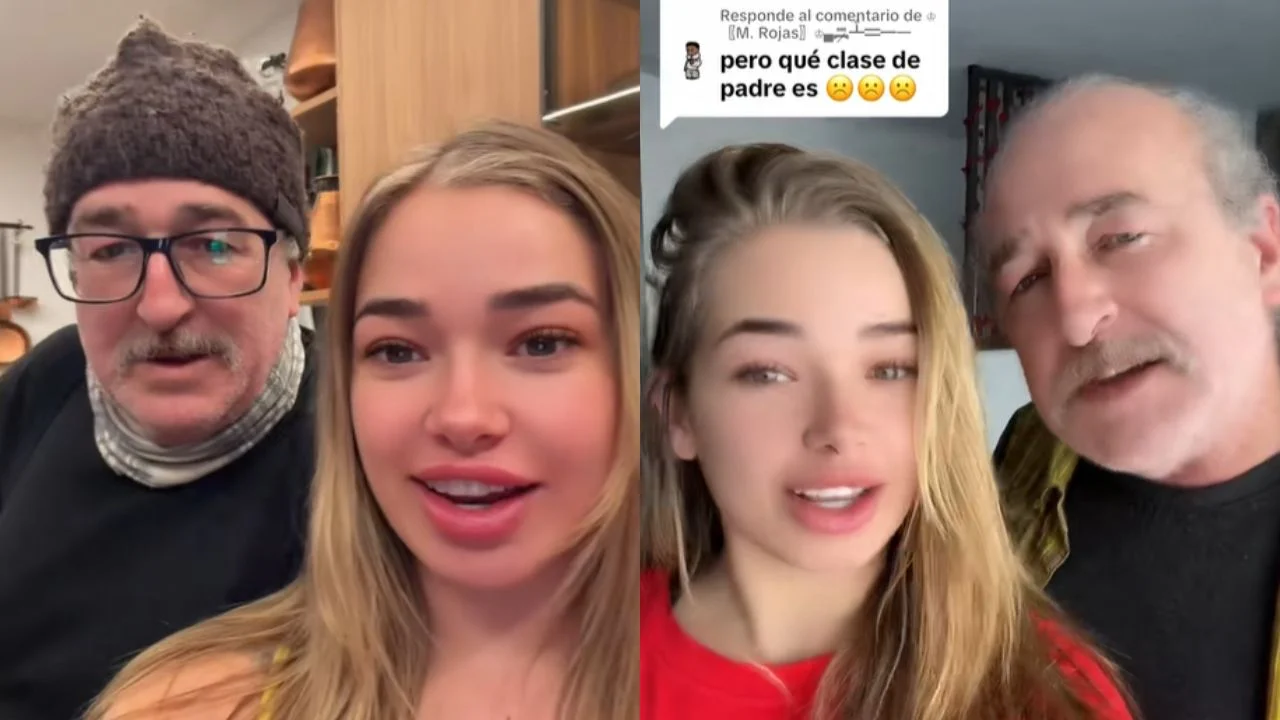 Videos de Katy Sánchez y su padre en TikTok.