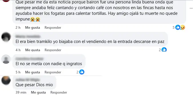 matan a mototaxista en Copán, mensajes de Facebook 