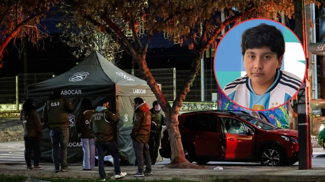 Fotografía del niño Alejandro y la escena del crimen donde perdió la vida.