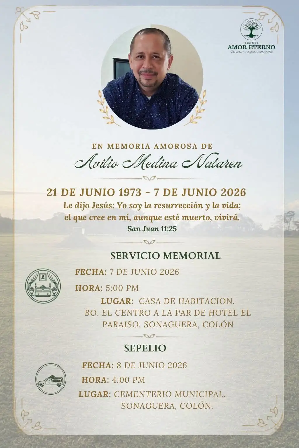 informe sobre la vela de Avilio Medina Nataren, reconocido empresario