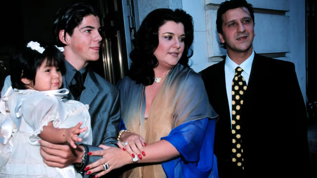Miguel Ángel Muñoz en su juventud junto a su familia.