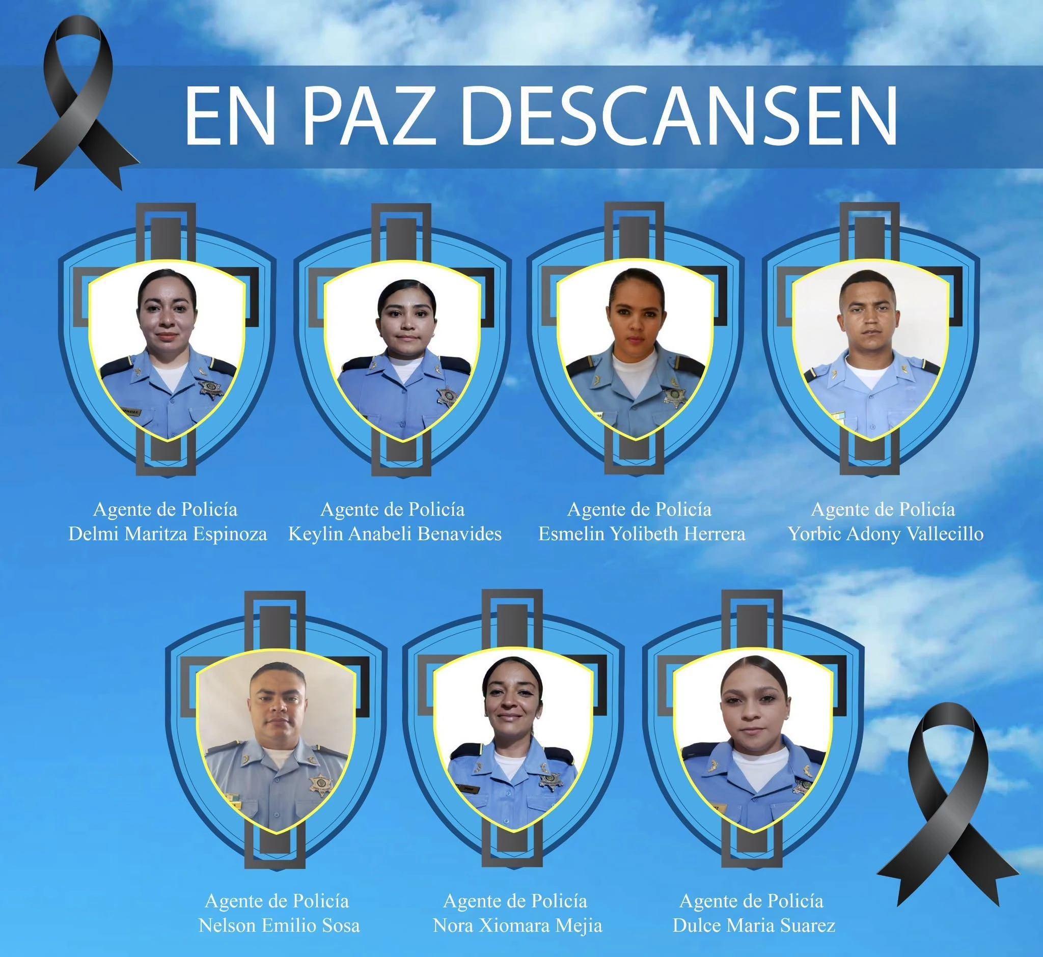 Policías fallecidos en accidente.