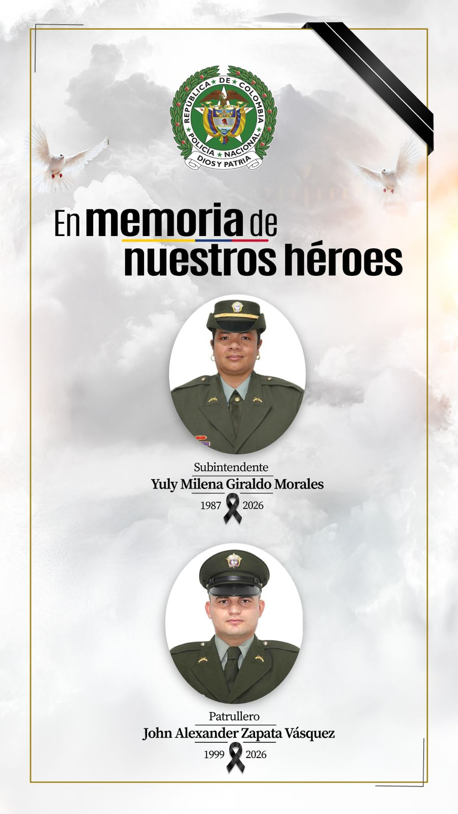 foto de los policías asesinados durante el operativo