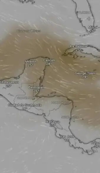 Polvo del Sahara afectando varios países 
