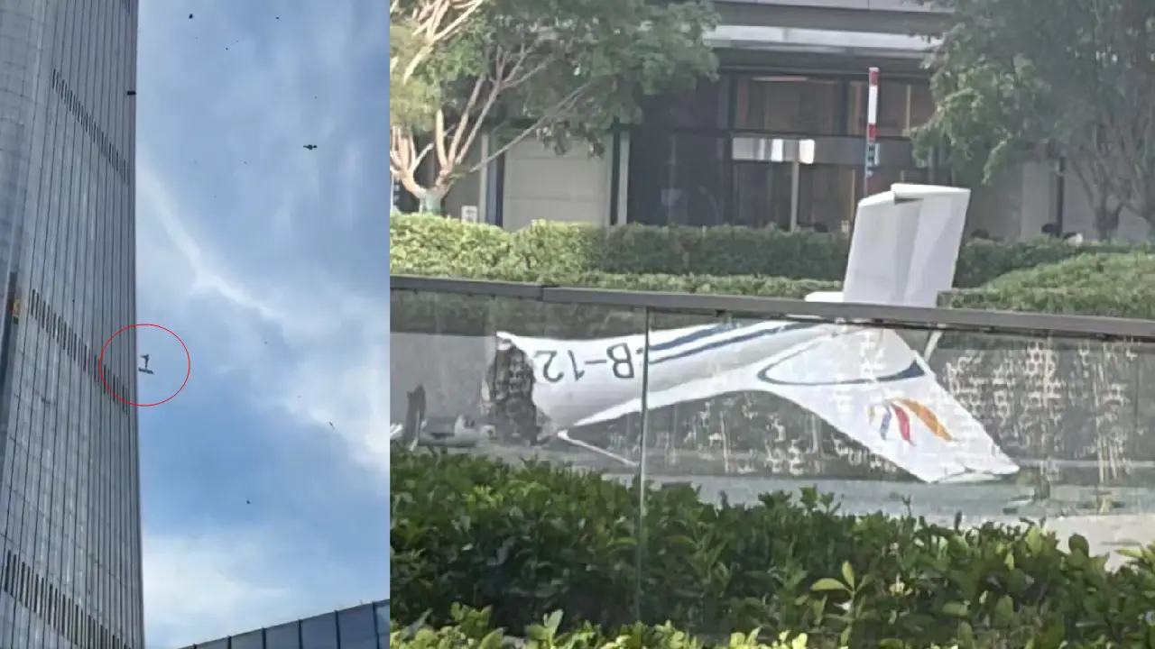 Imagen de Videos: Avioneta se estrella contra el edificio más alto de Beijing
