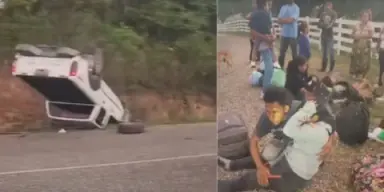 Imagen de '¡Mami!': familia sufre accidente cuando iba para un velorio en Olancho