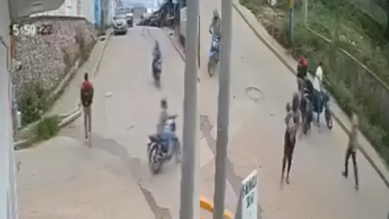 Bebé llora desconsolado tras choque de motos que lo lanzó al pavimento en Yoro Imagen de Bebé llora desconsolado tras choque de motos que lo lanzó al pavimento en Yoro