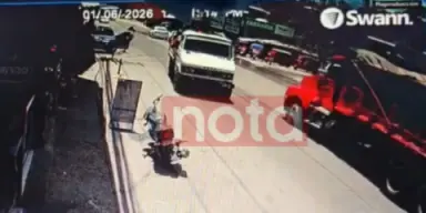 Imagen de Video capta momentos previos al accidente de volqueta en colonia Villa Nueva