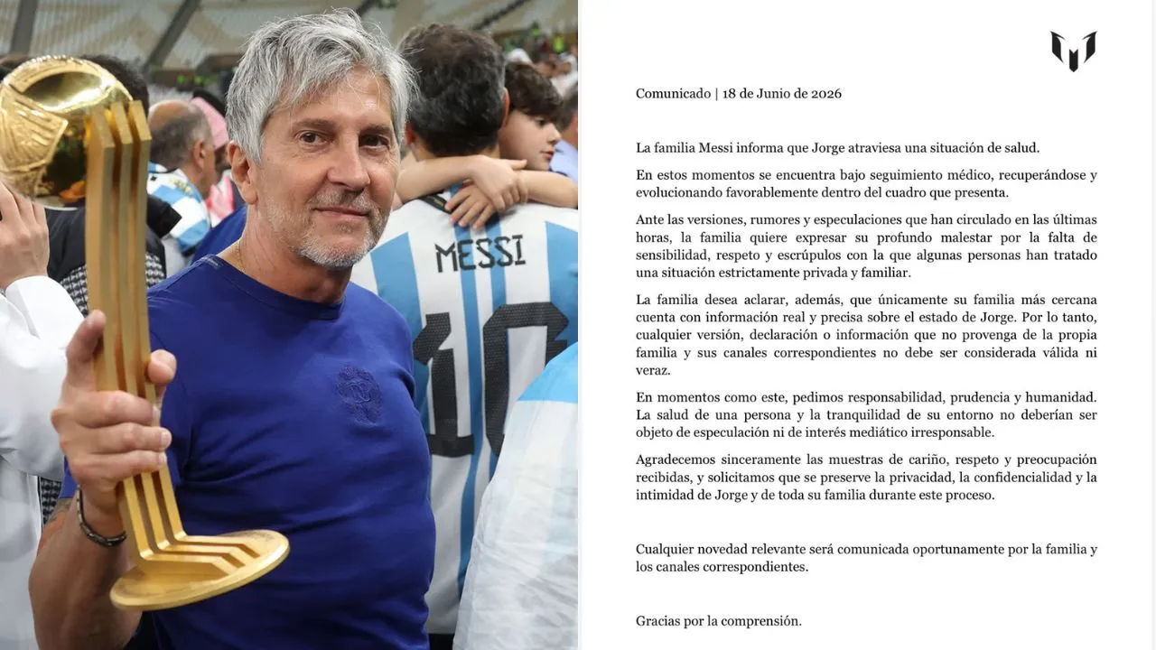 Enfermedad de Jorge Messi: ¿por qué está hospitalizado el papá de Lionel Messi? Imagen de Enfermedad de Jorge Messi: ¿por qué está hospitalizado el papá de Lionel Messi?