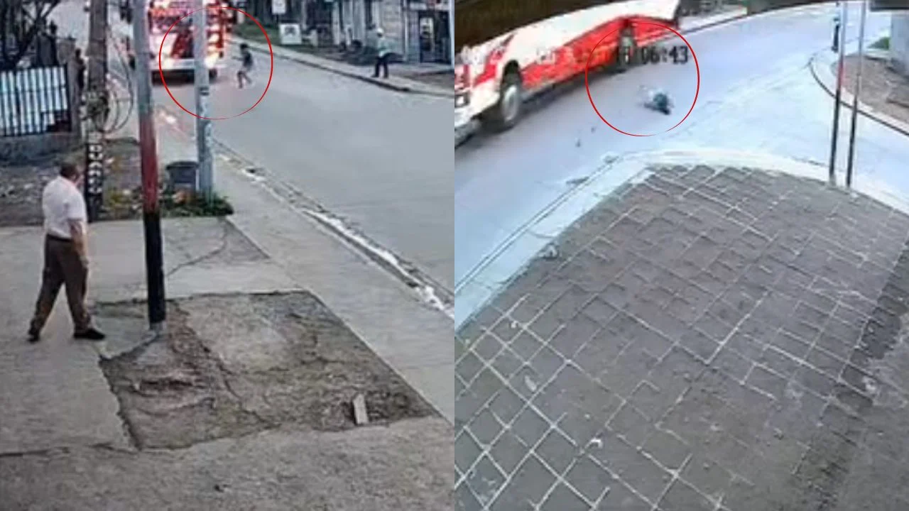 Imagen de Cámara capta últimos segundos de vida de mujer que fue atropellada por un bus