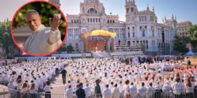 Imagen de El papa llama a renovar la fe en multitudinaria misa en Madrid