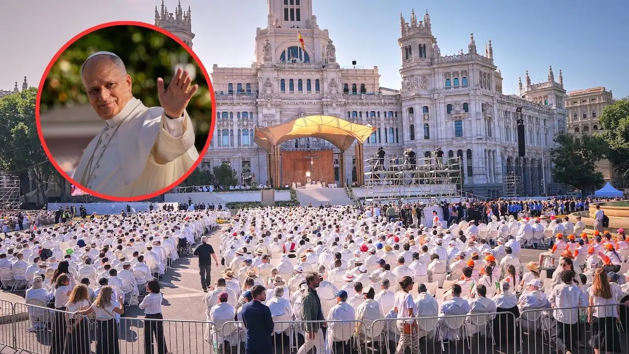 El papa llama a renovar la fe en multitudinaria misa en Madrid Imagen de El papa llama a renovar la fe en multitudinaria misa en Madrid