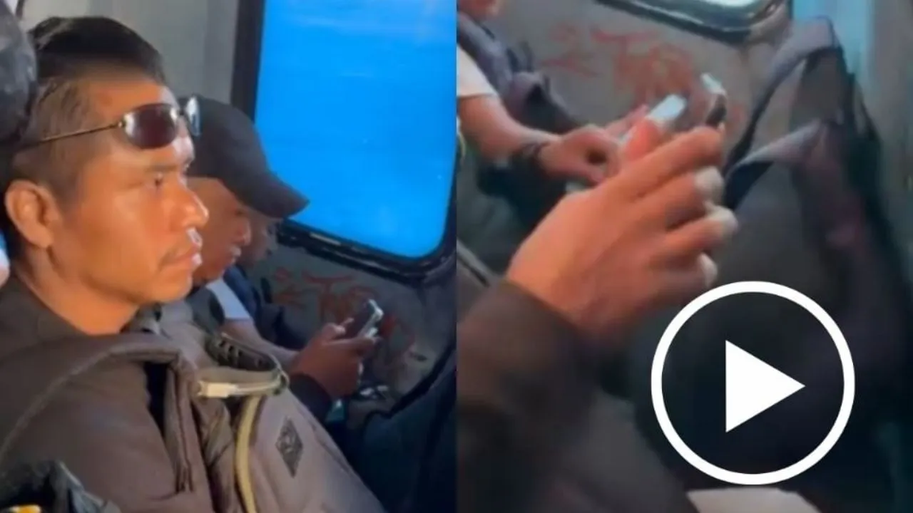 Imagen de Captan a hombre grabando bajo la falda de estudiante en transporte público