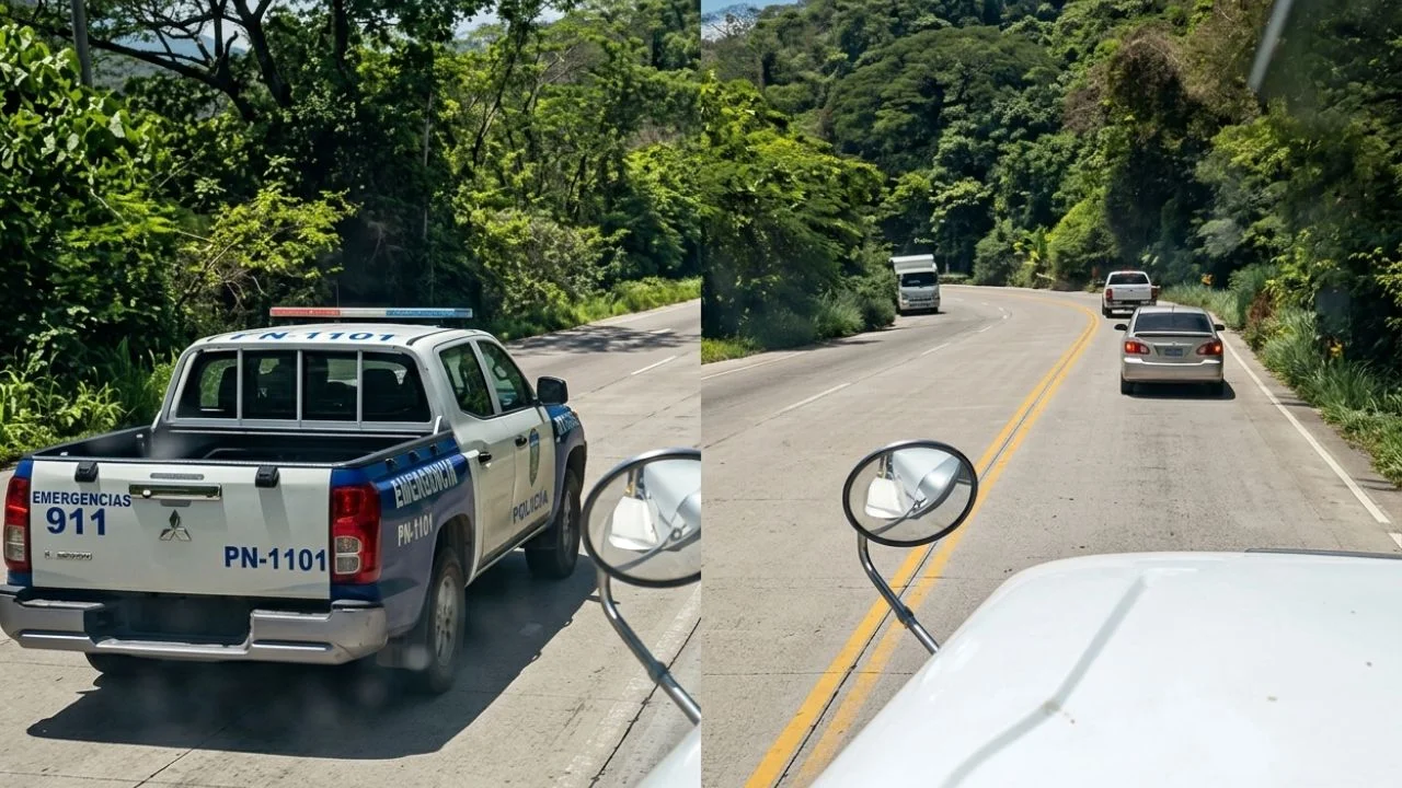 'Ellos sí pueden': Patrulla, expuesta cuando rebasó en curva en carretera al sur Imagen de 'Ellos sí pueden': Patrulla, expuesta cuando rebasó en curva en carretera al sur