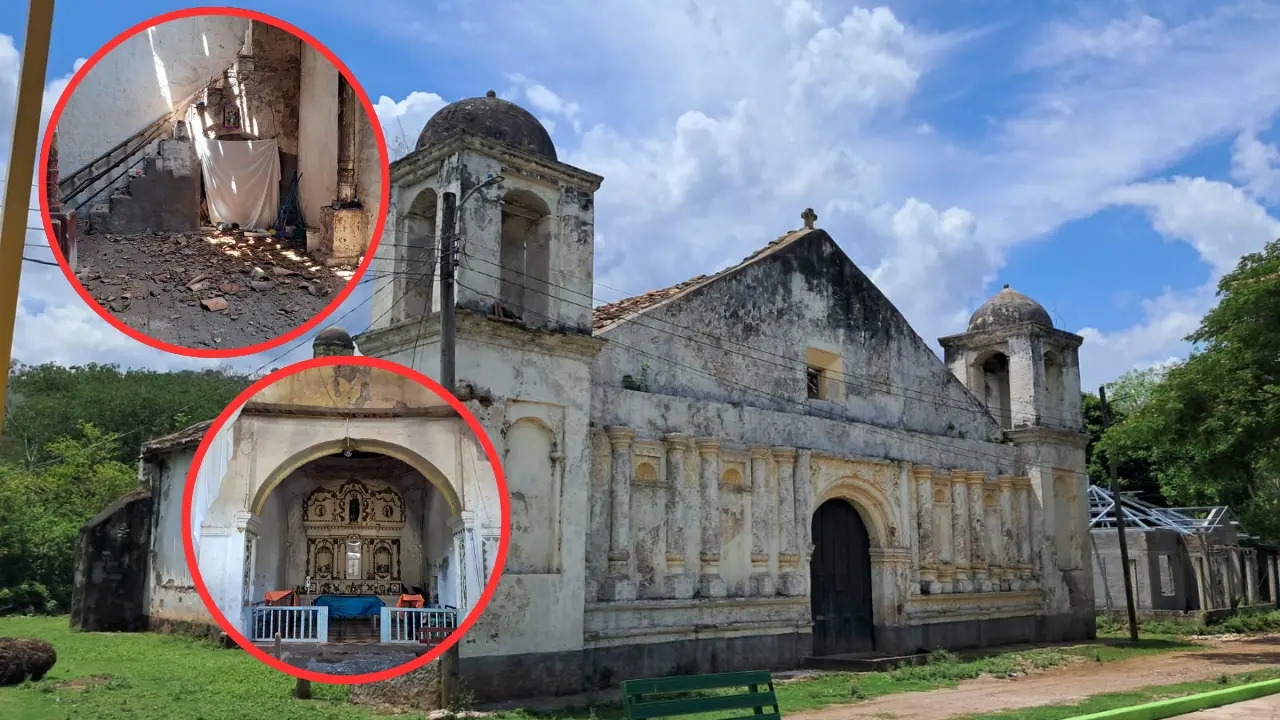 Lluvias colapsan techo de iglesia colonial; 400 años de historia podrían perderse Imagen de Lluvias colapsan techo de iglesia colonial; 400 años de historia podrían perderse
