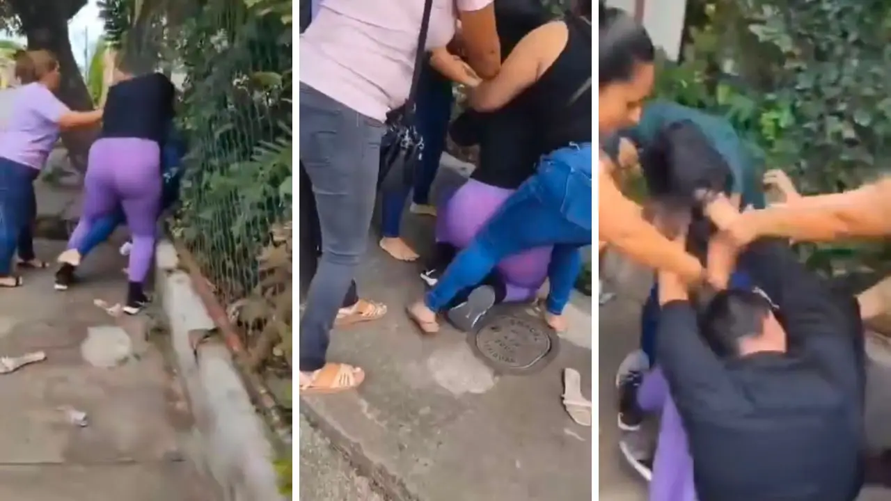 madres protagonizan acalorada pelea en escuela