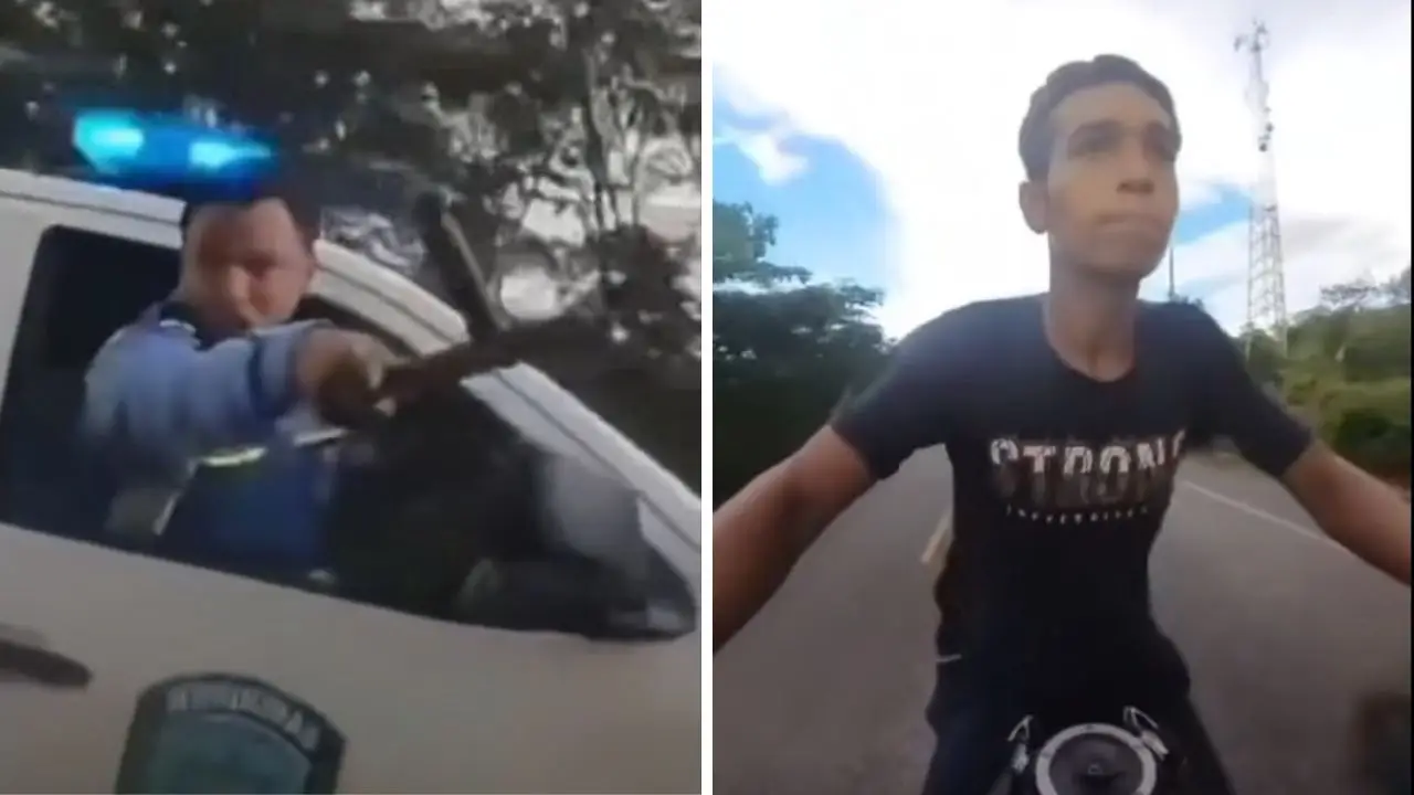 al estilo de Hollywood hondureño se escapa de agentes policiales en Cortés