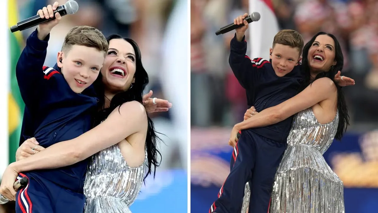Foto de Tius Luka Sundberg, el niño noruego de 10 años que cantó junto a Katy Perry en la inauguración del Mundial 2026.