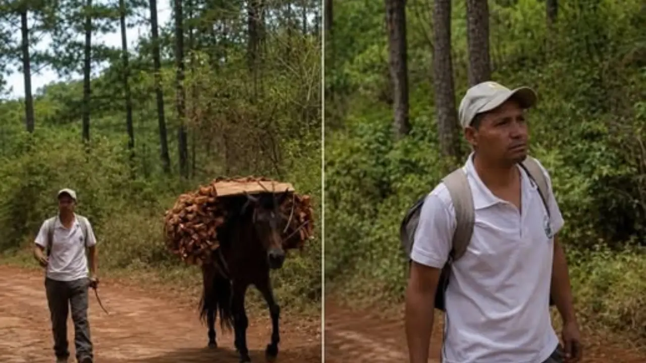 Hombre con un caballo
