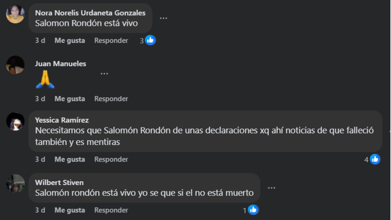 Salomón Rondón murió