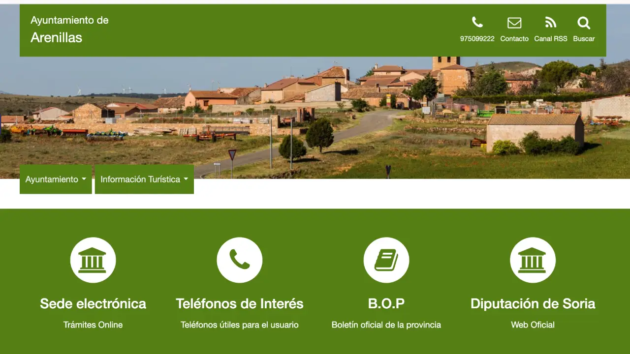 Sitio web del Ayuntamiento de Arenillas.