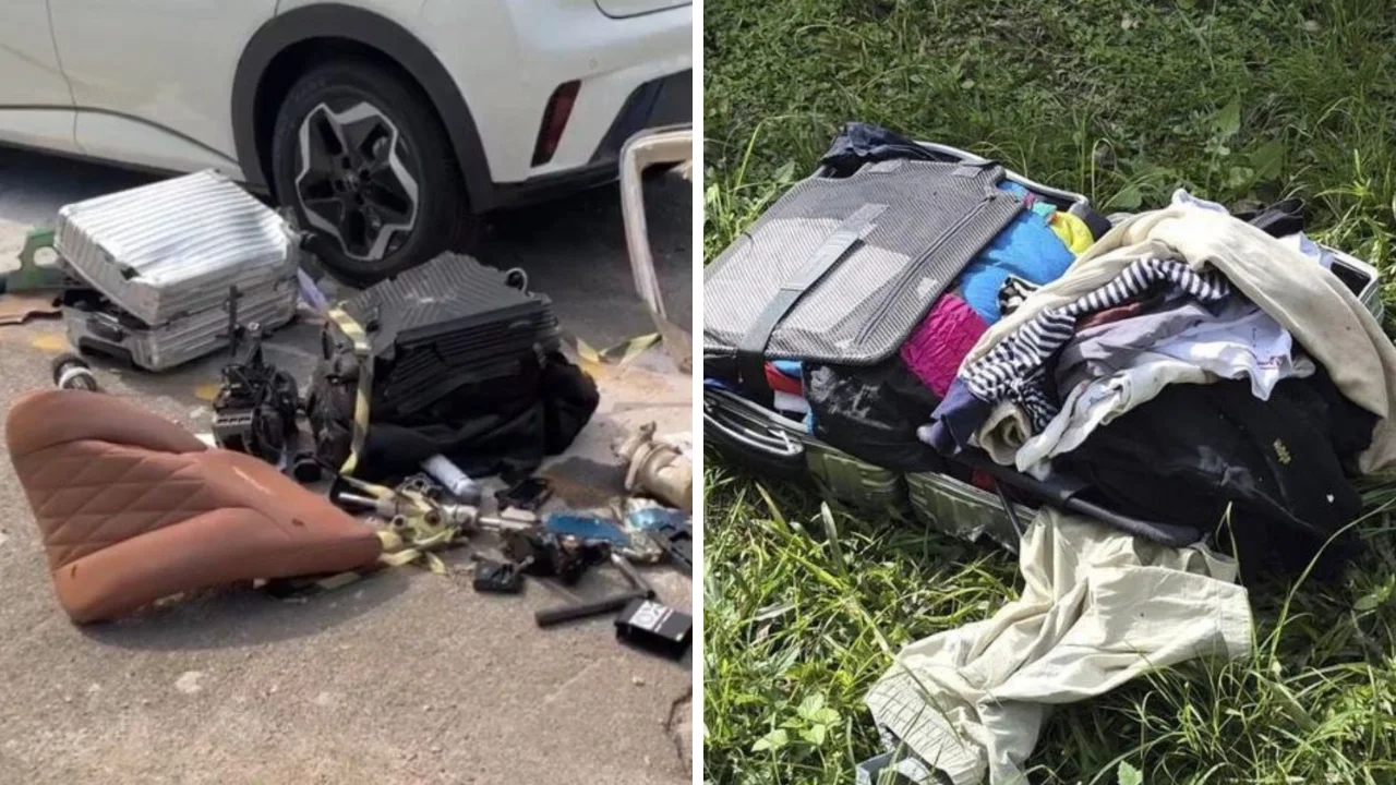 Supuestas fotos de maletas de Oliver Tree y Gaspi tras el accidente en donde perdieron la vida