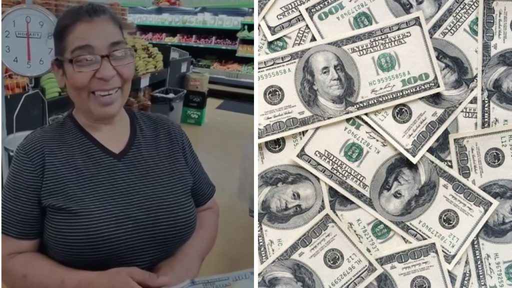 dinero mujer alegre