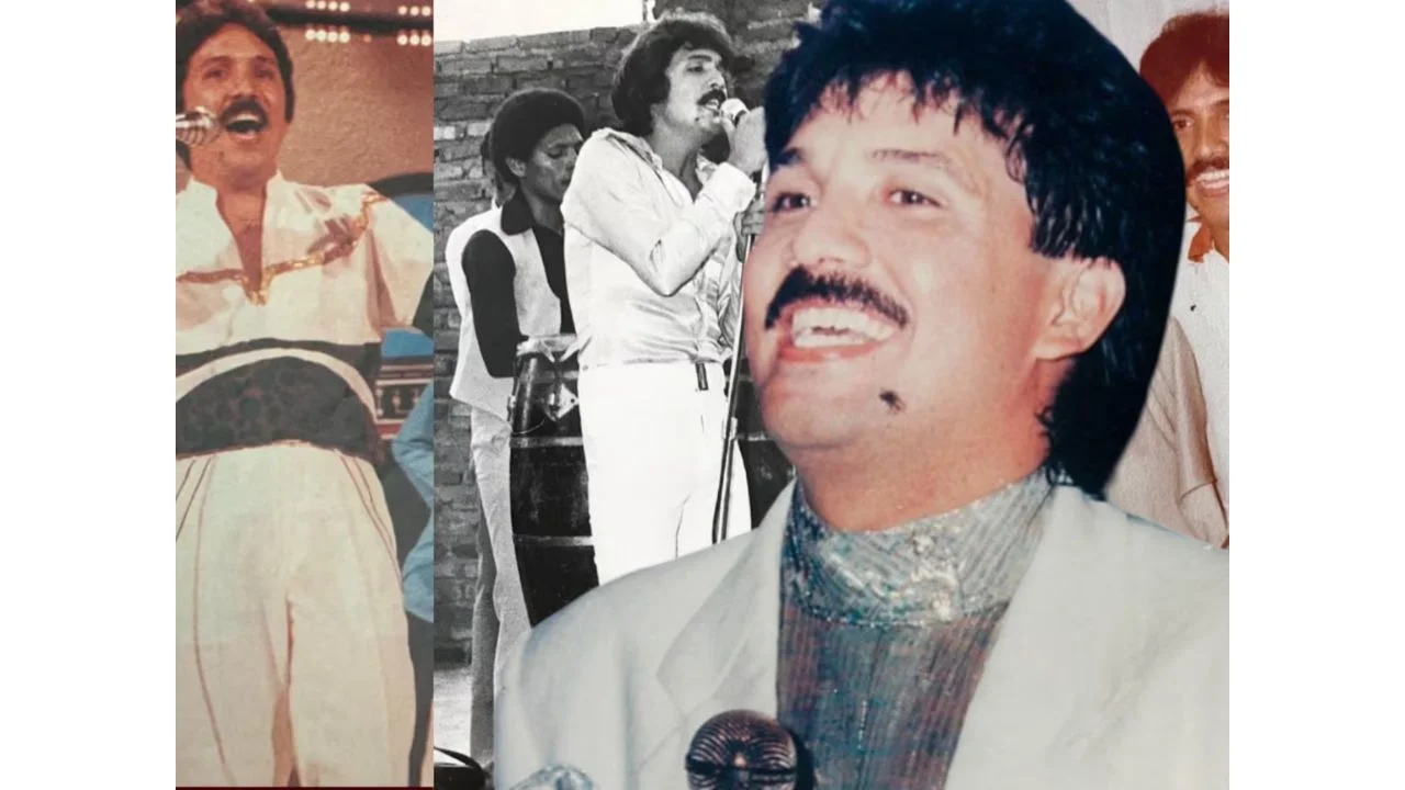 Rafael en sus antepasados en el mundo de la música con un micrófono.