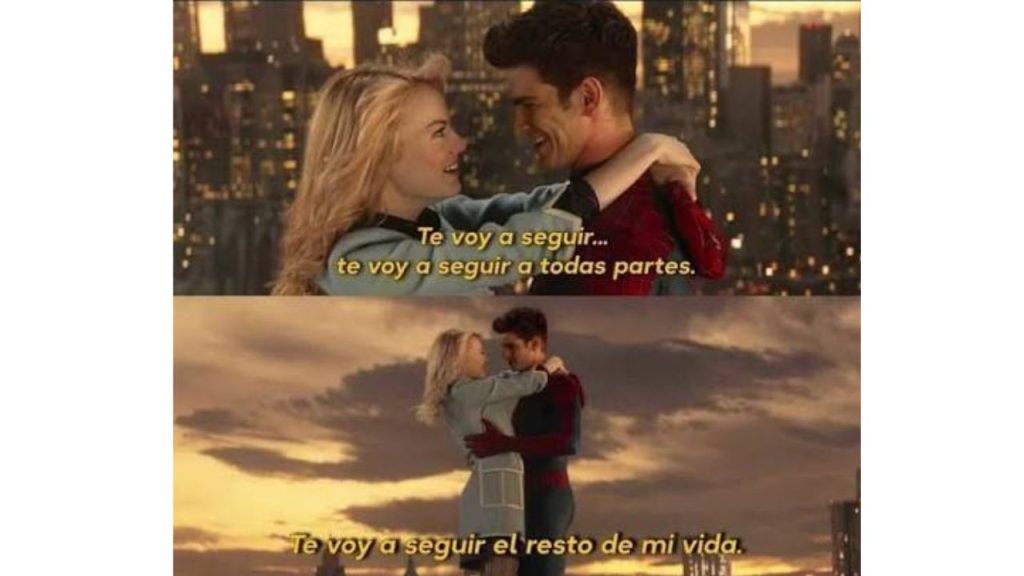 Frases de Spiderman para dedicar a novios.