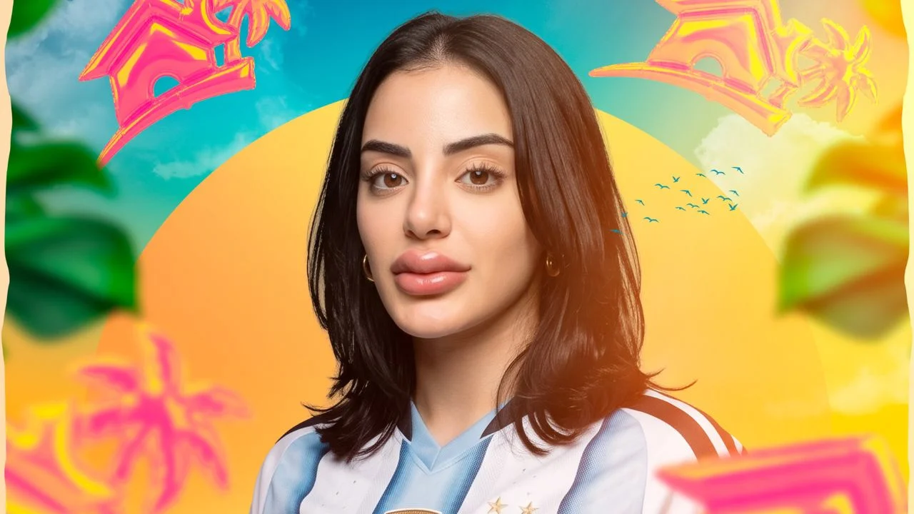 Anto Pane con la camisa de la selección de Argentina.