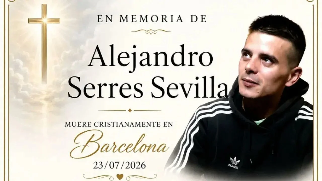 Comunicado de la muerte de Alejandro Serres Sevilla.