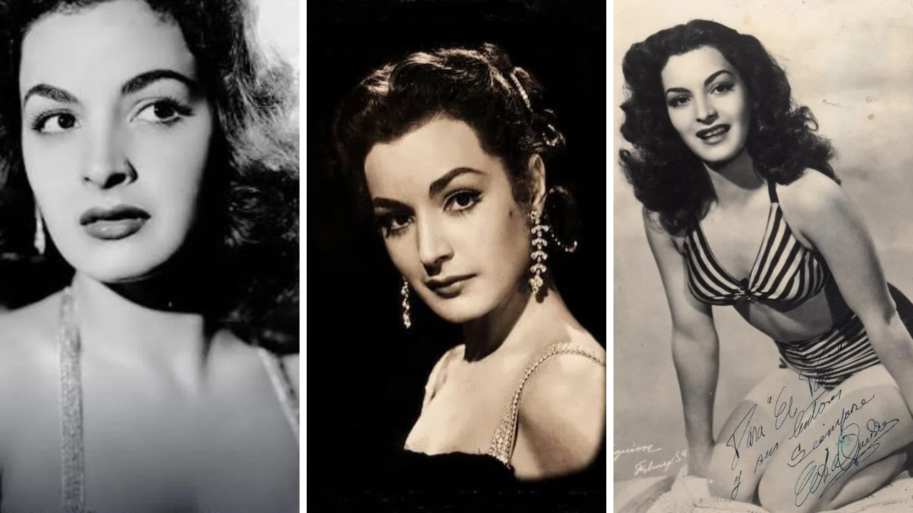 Collage de fotos de Elsa Aguirre actriz mexicana