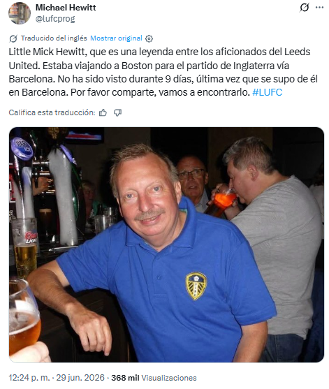desaparecido viendo el Mundial