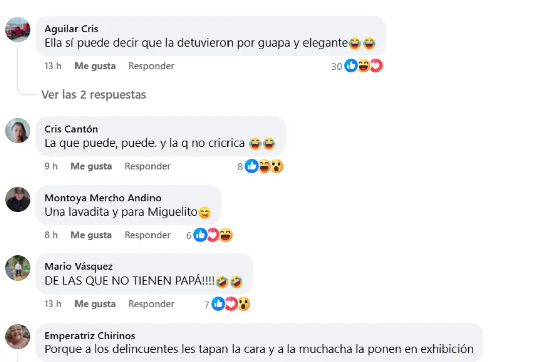 Joven detenida Choloma